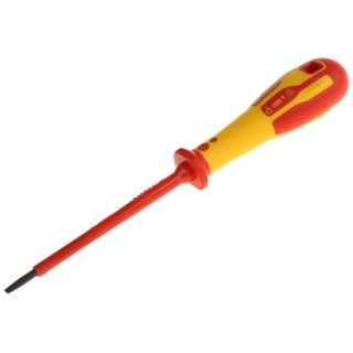 CK Insulated Screwdriver 3.5 mm Tip, 100 mm Blade, VDE 1000V Approved T49144-035