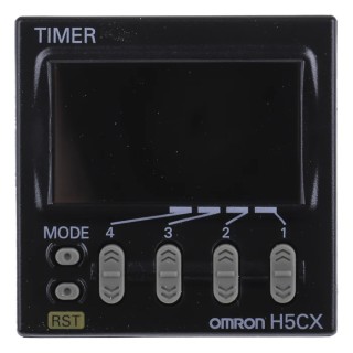 Omron Series Panel Timer Relay, 1-Contact, 100V ac to 240V ac, 0.001 s to 9999 h Timing Range, Multifunction SPDT Switch H5CX