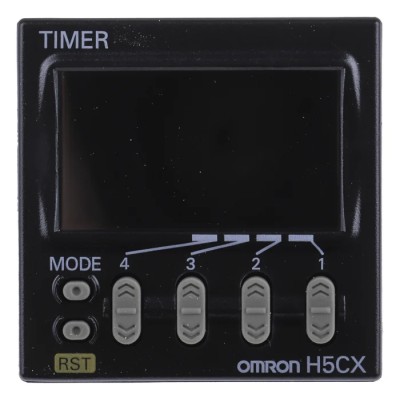 Omron Series Panel Timer Relay, 1-Contact, 100V ac to 240V ac, 0.001 s to 9999 h Timing Range, Multifunction SPDT Switch H5CX