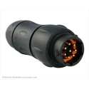 Souriau Sunbank by Eaton Circular Connector, 8 Contacts, In-Line, Standard Size, Plug, Male, IP68/IP69K, 32V UTS1JC128P