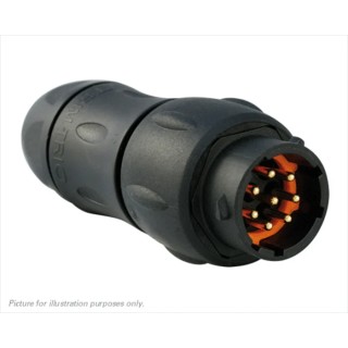 Souriau Sunbank by Eaton Circular Connector, 8 Contacts, In-Line, Standard Size, Plug, Male, IP68/IP69K, 32V UTS1JC128P