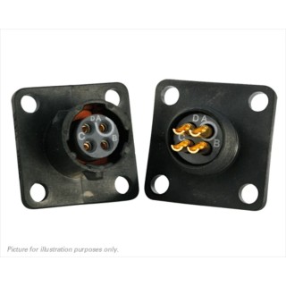 Souriau Sunbank by Eaton Circular Connector 4 Contacts Flange Plug Female IP68 IP69K 600V 7A UTS08E4S