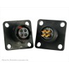 Souriau Sunbank by Eaton Circular Connector 4 Contacts Flange Plug Female IP68 IP69K 600V 7A UTS08E4S