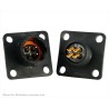 Souriau Sunbank by Eaton Circular Connector, 4 Contacts, Flange Mount, Standard Size, Plug, Male, IP68/IP69K, 600V UTS08E4P