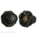Souriau Sunbank by Eaton Circular Connector, 6 Contacts, Panel Mount, Standard Size, Plug Female, 600V, 7A UTS710E6S