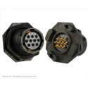 Souriau Sunbank by Eaton Circular Connector 10 Contacts Panel Mount Plug Female IP68 IP69K 600V 6A UTS712E10S