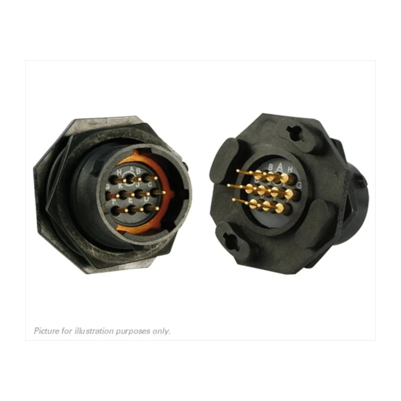 Souriau Sunbank by Eaton Circular Connector 10 Contacts Panel Mount Plug Male IP68 IP69K UTS712D10P