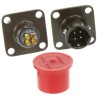 Souriau Sunbank by Eaton MIL Spec Circular Connector Copper Alloy Straight 4 Way Panel Mount 7.5A 125°C 85102E84P50