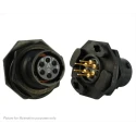 Souriau Sunbank by Eaton Circular Connector 6 Contacts Panel Mount Plug Female 600V 7A IP68 IP69K UTS710D6S