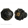 Souriau Sunbank by Eaton Circular Connector 6 Contacts Panel Mount Plug Female 600V 7A IP68 IP69K UTS710D6S