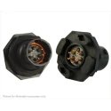 Souriau Sunbank by Eaton Circular Connector, 6 Contacts, Panel Mount, Standard Size, Plug, Male, IP68 IP69K, 600V UTS710E6P