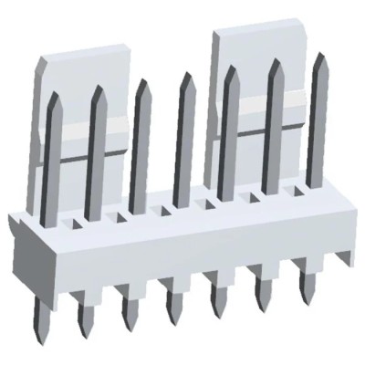 Molex Mini-Latch Series Straight Through Hole Pin Header, 7 Contacts, 2.5 mm Pitch, 1 Row, Unshrouded 22-04-1071