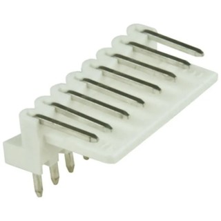 Molex Mini-Latch Series Right Angle Through Hole Pin Header, 8 Contacts, 2.5 mm Pitch, 1 Row, Unshrouded 22-05-1082