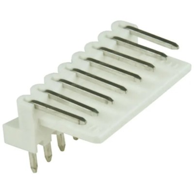 Molex Mini-Latch Series Right Angle Through Hole Pin Header, 8 Contacts, 2.5 mm Pitch, 1 Row, Unshrouded 22-05-1082