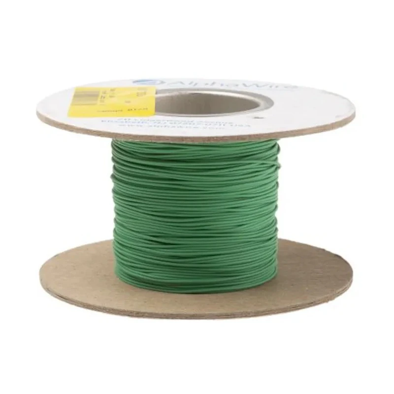 Alpha Wire Ecogen Ecowire Series Green 0.08 mm² Hook Up Wire, 28 AWG, 7/0.12 mm Strands, 0.12 mm Core, 30 m 6710 GR005