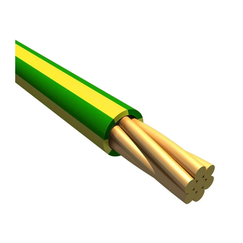 Alpha Wire Ecogen Ecowire Series Green Yellow 0.08mm² Hook Up Wire 28 AWG 7x0.12mm Core Strands 30m 6710 GY005