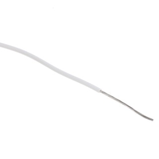 Alpha Wire Ecogen Ecowire Series White 0.2 mm² Hook Up Wire, 24 AWG, 7/0.20 mm Core Strands, 30 m Length 6712 WH005