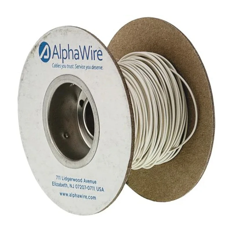 Alpha Wire Ecogen Ecowire Series White 0.13 mm² Hook Up Wire, 26 AWG, 7/0.16 mm Core Strands, 30 m, Modified 6711 WH005