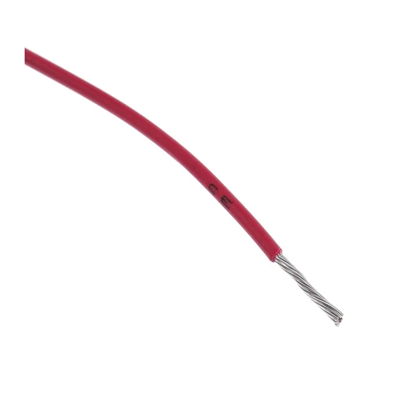 Alpha Wire Ecogen Ecowire Series Red 0.52 mm² 20 AWG Hook Up Wire, 10x0.25 mm Strands, 30 m Length, 600V, Flame 6714 RD005
