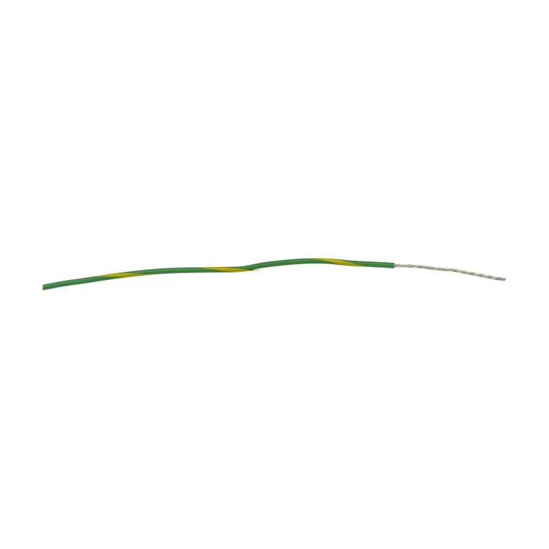 Alpha Wire Ecogen Ecowire Series Green Yellow 0.33 mm² Hook Up Wire 600V 22 AWG 7/0.25 mm Core Strands 30 m 6713 GY005