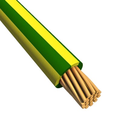 Alpha Wire Ecogen Ecowire Series Green Yellow 0.75 mm² Hook Up Wire 18 AWG 16/0.25 mm Strands 30 m 6715 GY005