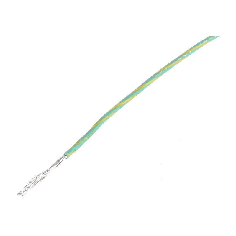 Alpha Wire Ecogen Ecowire Series Green Yellow 0.75 mm² Hook Up Wire 18 AWG 16/0.25 mm Strands 30 m 6715 GY005