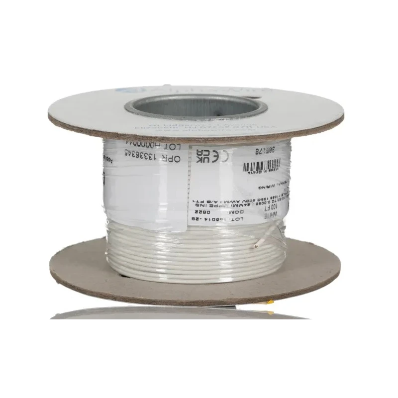 Alpha Wire Ecogen Ecowire Series White 0.52 mm² Hook Up Wire, 20 AWG, 10x0.25 mm Strands, 30 m Length, MPPE Jacket 6714 WH005