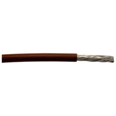 Alpha Wire Ecogen Ecowire Series Brown 2.1 mm² Hook Up Wire, 14 AWG, 41/0.25 mm Core Strands, 30 m Length 6717 BR005