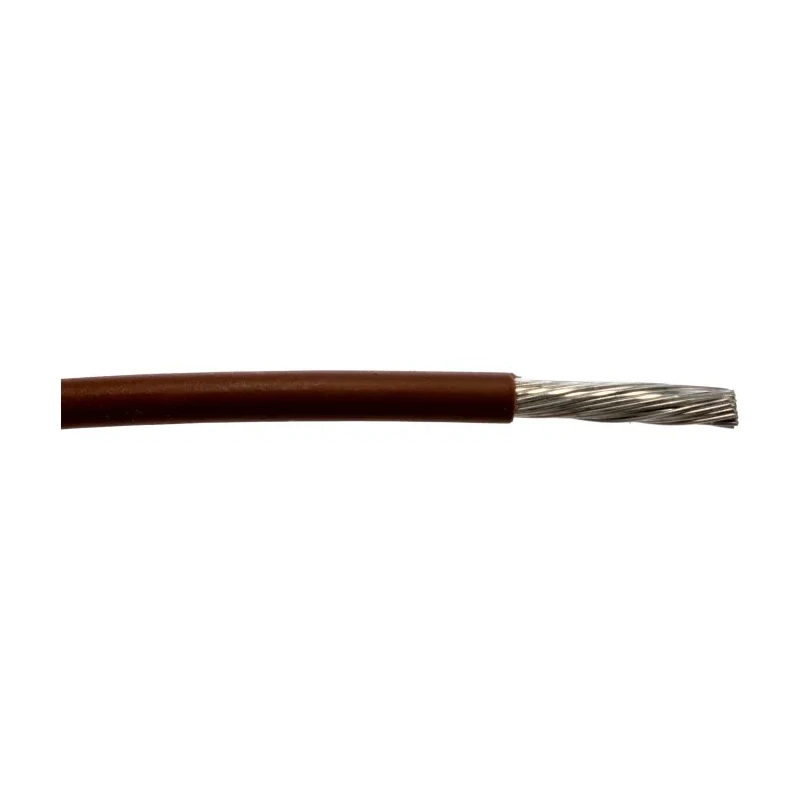 Alpha Wire Ecogen Ecowire Series Brown 2.1 mm² Hook Up Wire, 14 AWG, 41/0.25 mm Core Strands, 30 m Length 6717 BR005