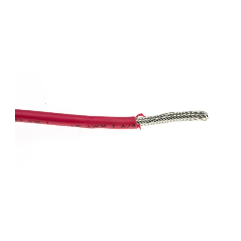 Alpha Wire Ecogen Ecowire Series Red 3.3 mm² Hook Up Wire, 12 AWG, 65/0.25 mm Core Strands, 30 m Length, MPPE 6718 RD005