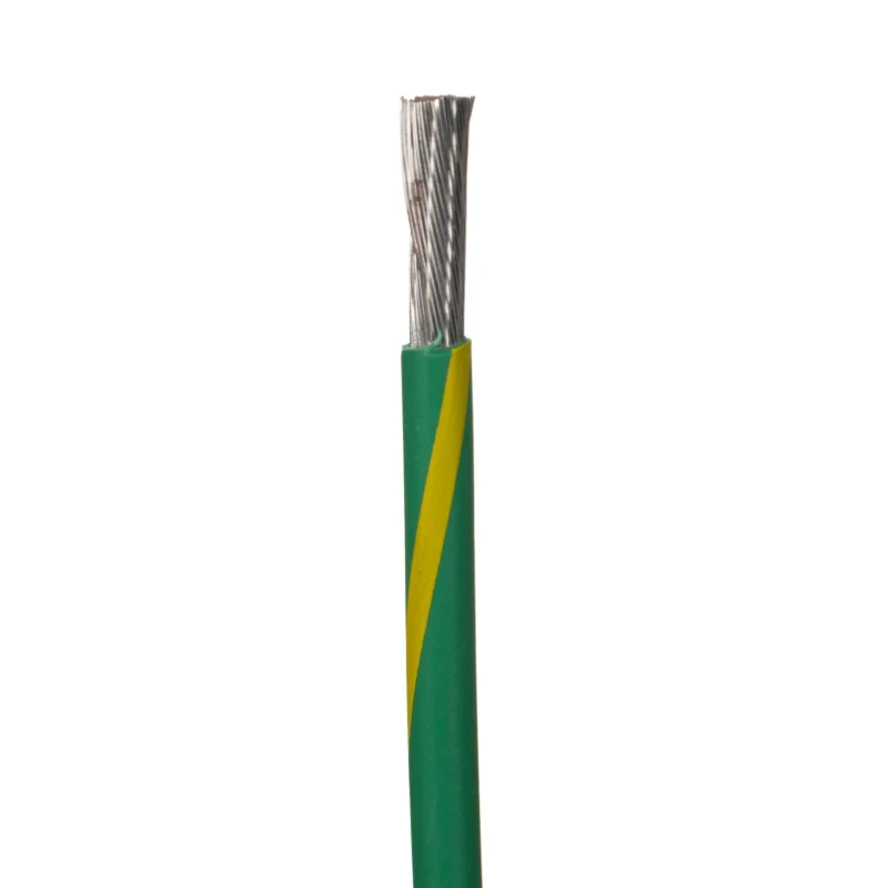 RS PRO Ecogen Ecowire Series Green, Yellow 5.2 mm² 10 AWG Hook Up Wire 105x0.25 mm Core Strands 30 m 6719 GY005