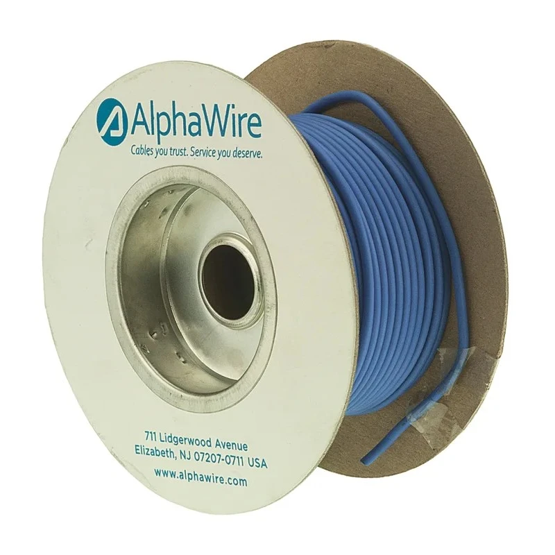 Alpha Wire Ecogen Ecowire Series Blue 5.2 mm² Hook Up Wire, 10 AWG, 105/0.25 mm Core Strands, 30 m Length, 600V 6719 BL005