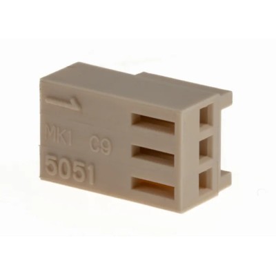 Molex KK Female Connector Housing, 2.5 mm Pitch, 3 Way, 1 Row Straight 22-01-1032