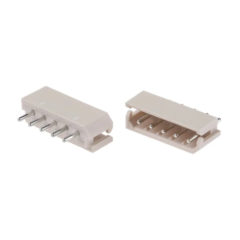 Molex SPOX Series Straight Through Hole Shrouded PCB Header, 5 Contacts, 2.5 mm Pitch, 1 Row, Nylon Housing 22-03-5055