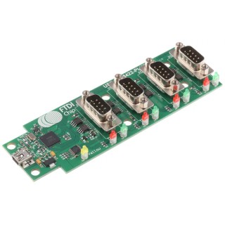 FTDI Chip Communication & Wireless Development Kit USB-COM422-PLUS4 with USB 2.0, RS422 Interface USB Quad RS422 Adapter