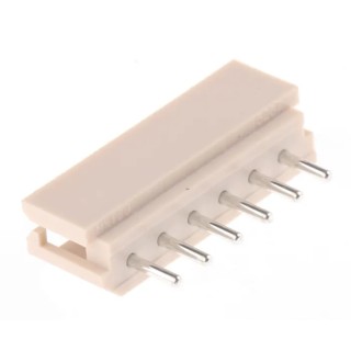 Molex SPOX Series Shrouded Straight Through Hole PCB Header, 6 Contacts, 2.5 mm Pitch, 1 Row, Brass Tin-Plated 22-03-5065
