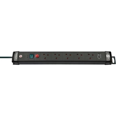 brennenstuhl Premium-Line 3 Meter 5 Socket Type G British BS1363 Extension Lead IP20 1951153600
