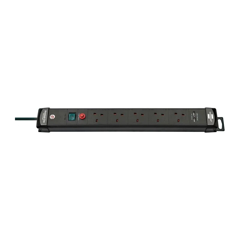 brennenstuhl Premium-Line 3 Meter 5 Socket Type G British BS1363 Extension Lead IP20 1951153600