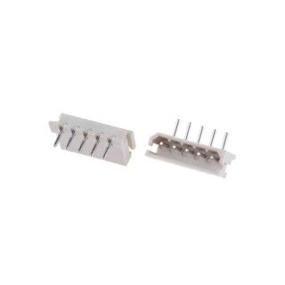 Molex SPOX Series Right Angle Through Hole PCB Header 5 Contacts 2.5 mm Pitch 1 Row Shrouded 22-05-7055