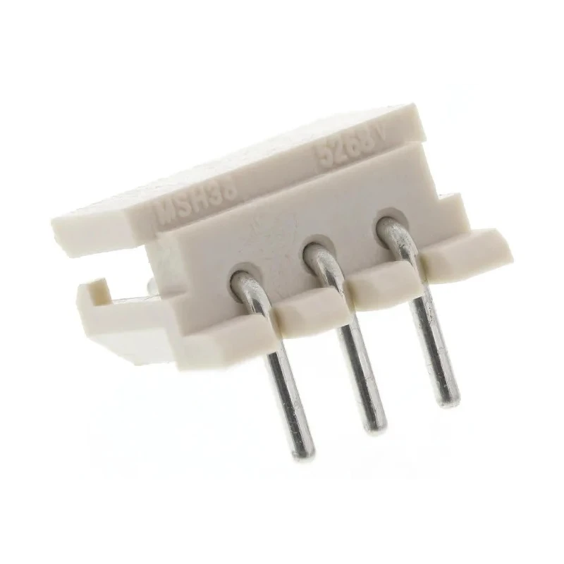 Molex SPOX Series Right Angle Through Hole Shrouded PCB Header, 3 Contacts, 2.5mm Pitch, 1 Row 22-05-7035
