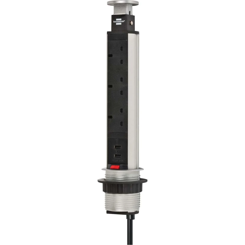 brennenstuhl Premium-Line 2 m 5 Socket USB BS Extension Lead IP20 1396203013