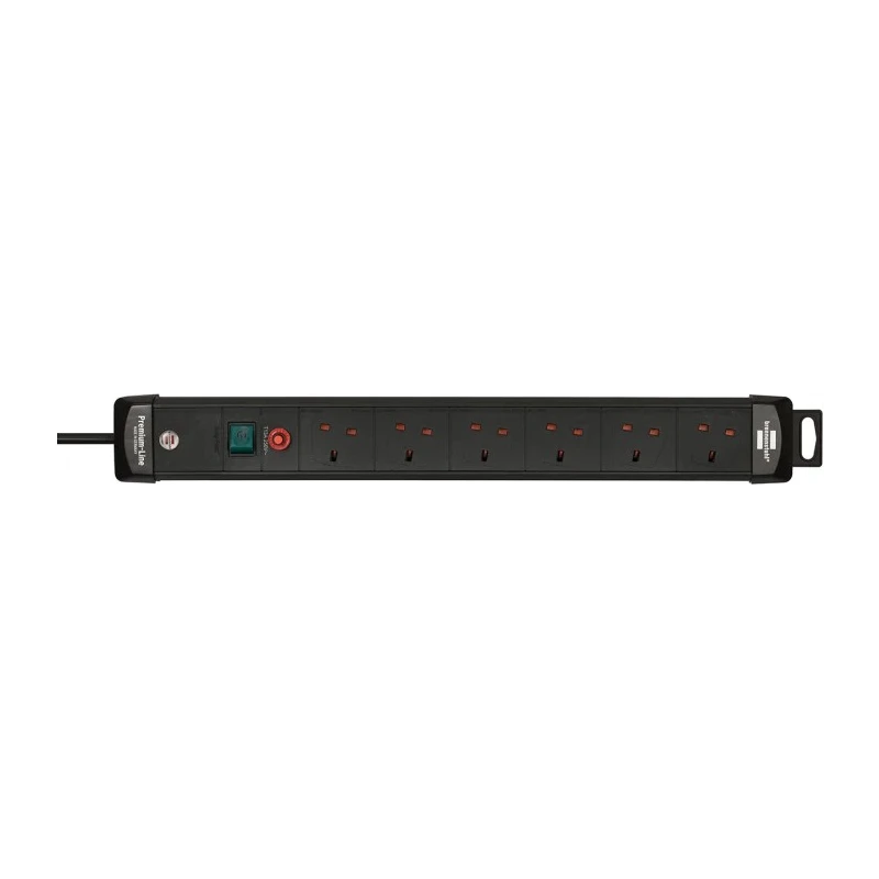 brennenstuhl Premium-Line 3 m 8 Socket Type G Extension Lead, 13A, IP20 1951183601