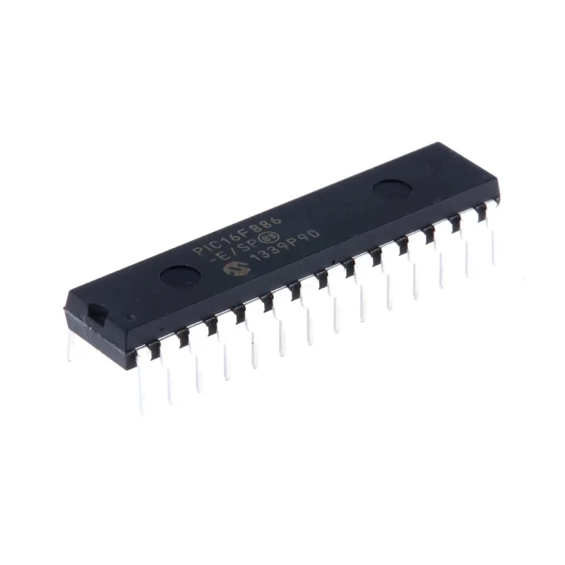 Microchip 8-Bit PIC16F Microcontroller, 20 MHz, 256B FLASH, 28-Pin SPDIP PIC16F886-E/SP