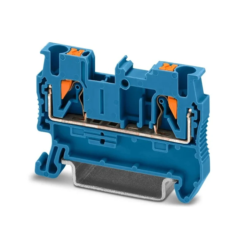 Phoenix Contact PT 2.5 BU Series Feed Through Terminal Block Blue, 800V, 24A, 0.14mm² to 4 mm², 1-Level, Push-in 3209523