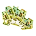 Phoenix Contact Earth Terminal Block PTTBS 2.5-PE Series, 2-Level, Push-in, 800V, 24A, Green/Yellow, 0.14 to 4 mm² 3209620