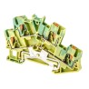 Phoenix Contact Earth Terminal Block PTTBS 2.5-PE Series, 2-Level, Push-in, 800V, 24A, Green/Yellow, 0.14 to 4 mm² 3209620