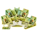 Phoenix Contact Earth Terminal Block PTTBS 2.5-PE Series, 2-Level, Push-in, 800V, 24A, Green/Yellow, 0.14 to 4 mm² 3209620
