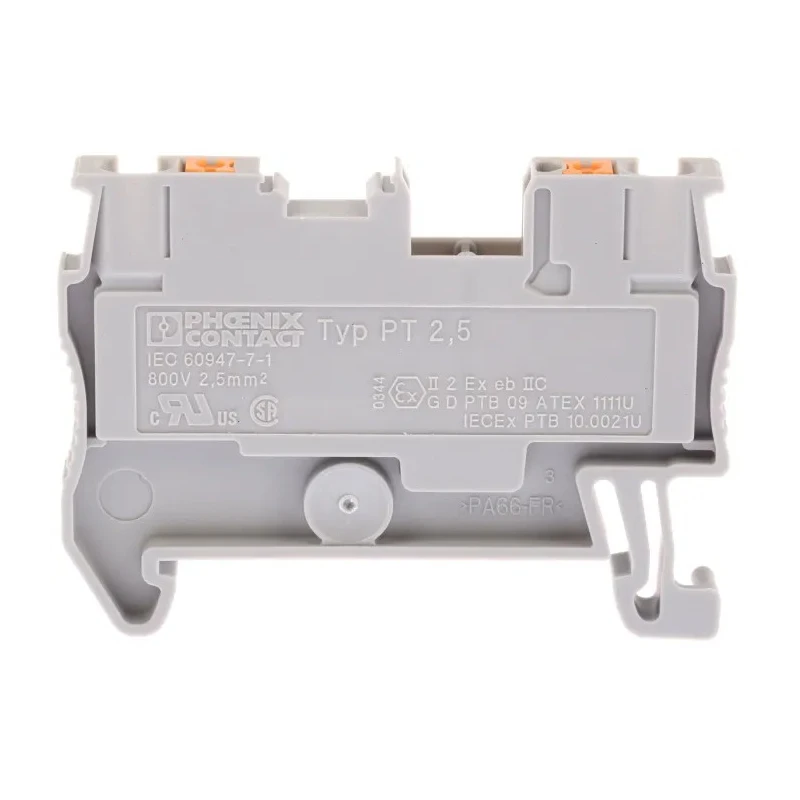 Phoenix Contact Feed Through Terminal Block PT 2.5 Series Grey 800V 24A Push-in Termination 1-Level 3209510