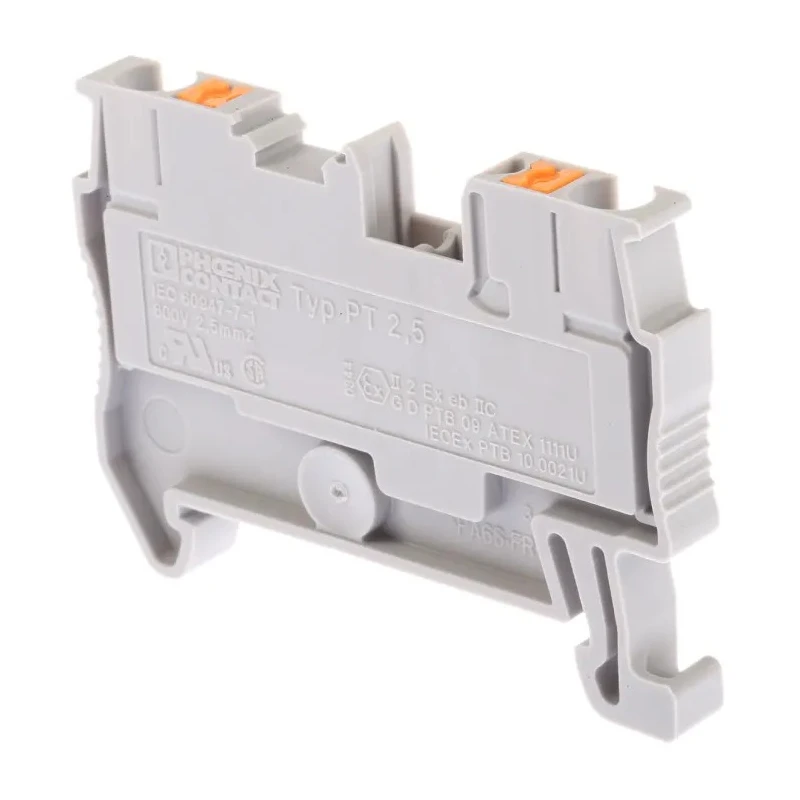 Phoenix Contact Feed Through Terminal Block PT 2.5 Series Grey 800V 24A Push-in Termination 1-Level 3209510