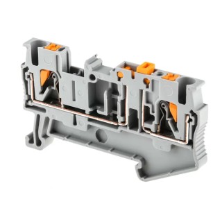 Phoenix Contact PT 2.5-MT Series Knife Disconnect Terminal Block Grey, 0.14mm² to 4 mm², 1-Level, Push-in, 400V, 20A 3210156